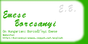 emese borcsanyi business card